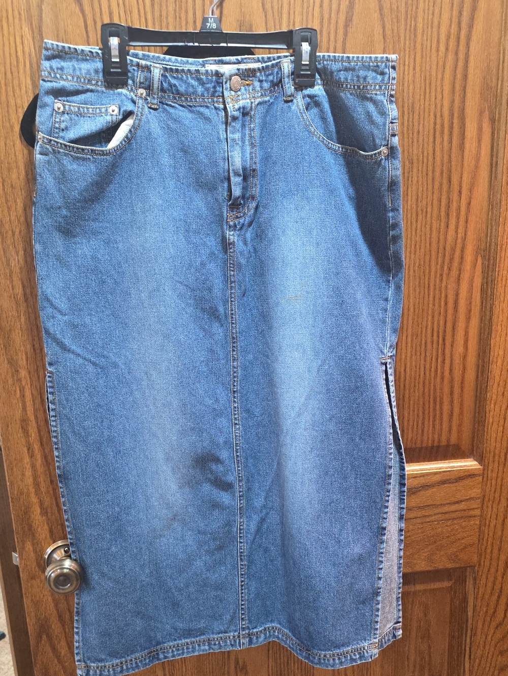 Arizona Jean HipsterBlue Denim Jeans Skirt - Casual Straight Fit